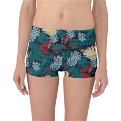 Tropical Autumn Leaves Reversible Boyleg Bikini Bottoms by tmsartbazaar