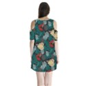 Tropical Autumn Leaves Shoulder Cutout Velvet One Piece View2