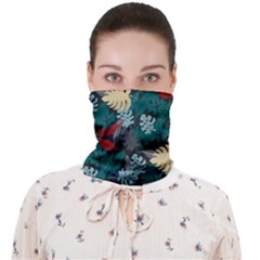 Tropical Autumn Leaves Face Covering Bandana (adult) by tmsartbazaar