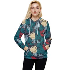 Tropical Autumn Leaves Women s Lightweight Drawstring Hoodie by tmsartbazaar