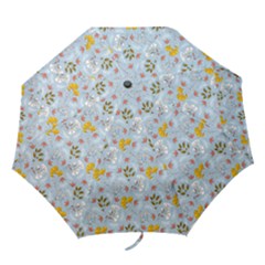 Blue Florals Folding Umbrellas