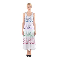 Blah Blah Sleeveless Maxi Dress by designsbymallika