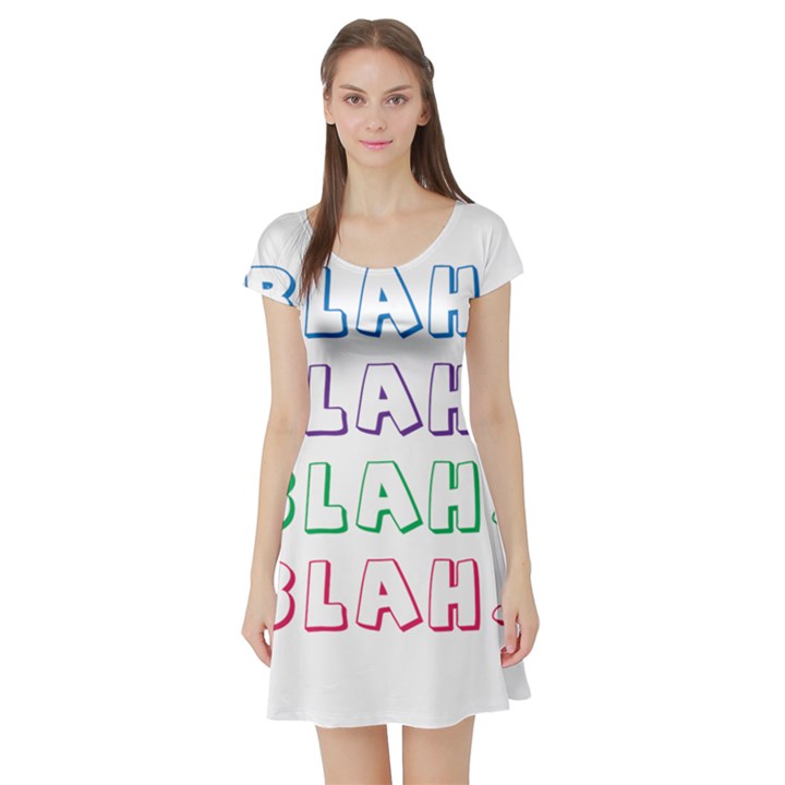 Blah Blah Short Sleeve Skater Dress