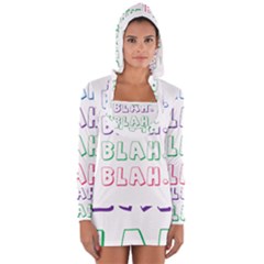 Blah Blah Long Sleeve Hooded T-shirt by designsbymallika