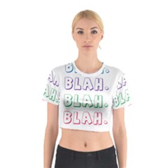 Blah Blah Cotton Crop Top by designsbymallika