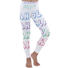 Blah Blah Kids  Lightweight Velour Classic Yoga Leggings by designsbymallika