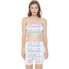 Blah Blah Stretch Shorts And Tube Top Set