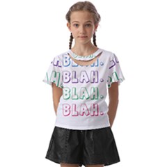 Blah Blah Kids  Front Cut Tee by designsbymallika