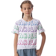 Blah Blah Kids  Cuff Sleeve Scrunch Bottom Tee