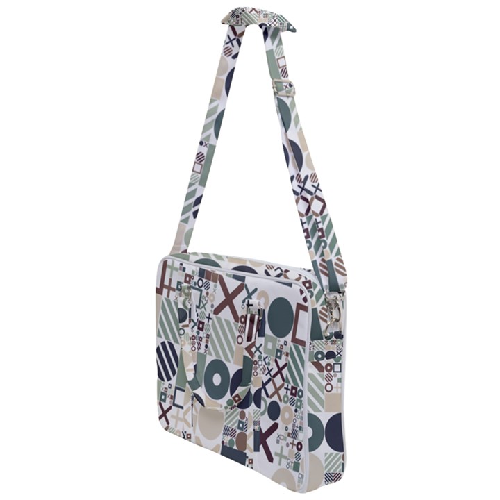 Mosaic Print Cross Body Office Bag