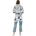 Mosaic Print Women s Long Oversized Pullover Hoodie View2