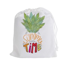 Summer Time Drawstring Pouch (2xl) by designsbymallika