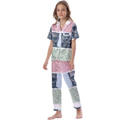 Summer Love Kids  Satin Short Sleeve Pajamas Set