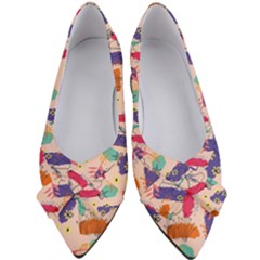 Minimal Floral Art Women s Bow Heels by designsbymallika