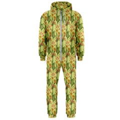 Green Pastel Pattern Hooded Jumpsuit (men)  by designsbymallika