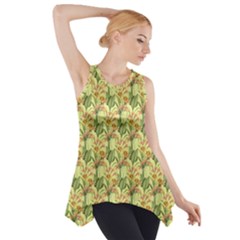 Green Pastel Pattern Side Drop Tank Tunic by designsbymallika