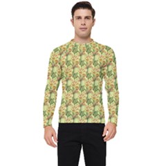 Green Pastel Pattern Men s Long Sleeve Rash Guard