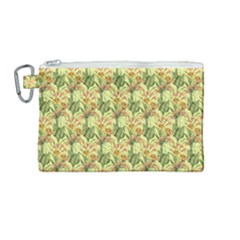 Green Pastel Pattern Canvas Cosmetic Bag (medium) by designsbymallika