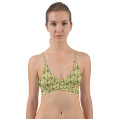 Green Pastel Pattern Wrap Around Bikini Top by designsbymallika