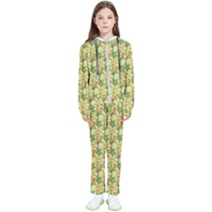 Green Pastel Pattern Kids  Tracksuit by designsbymallika