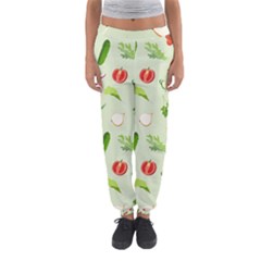 Seamless Pattern With Vegetables  Delicious Vegetables Women s Jogger Sweatpants by SychEva