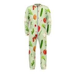 Seamless Pattern With Vegetables  Delicious Vegetables Onepiece Jumpsuit (kids) by SychEva