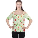 Seamless Pattern With Vegetables  Delicious Vegetables Cutout Shoulder Tee View1