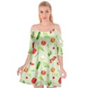 Seamless Pattern With Vegetables  Delicious Vegetables Cutout Spaghetti Strap Chiffon Dress View1