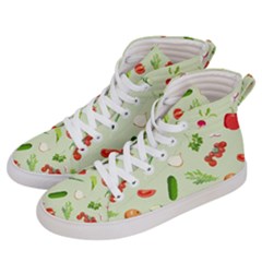 Seamless Pattern With Vegetables  Delicious Vegetables Women s Hi-top Skate Sneakers by SychEva