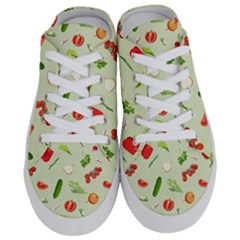 Seamless Pattern With Vegetables  Delicious Vegetables Half Slippers by SychEva