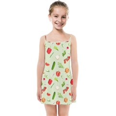 Seamless Pattern With Vegetables  Delicious Vegetables Kids  Summer Sun Dress by SychEva