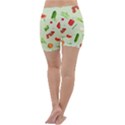 Seamless Pattern With Vegetables  Delicious Vegetables Lightweight Velour Yoga Shorts View4