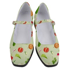 Seamless Pattern With Vegetables  Delicious Vegetables Women s Mary Jane Shoes by SychEva