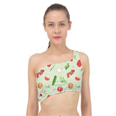 Seamless Pattern With Vegetables  Delicious Vegetables Spliced Up Bikini Top  by SychEva