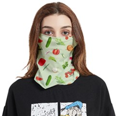 Seamless Pattern With Vegetables  Delicious Vegetables Face Covering Bandana (two Sides)