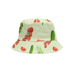 Seamless Pattern With Vegetables  Delicious Vegetables Bucket Hat (kids) by SychEva