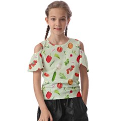 Seamless Pattern With Vegetables  Delicious Vegetables Kids  Butterfly Cutout Tee