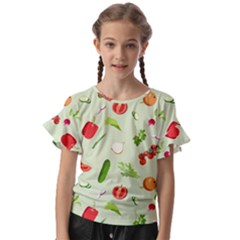 Seamless Pattern With Vegetables  Delicious Vegetables Kids  Cut Out Flutter Sleeves