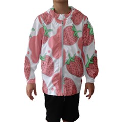 Strawberry Cow Pet Kids  Hooded Windbreaker by Magicworlddreamarts1