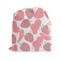 Strawberry Cow Pet Drawstring Pouch (2xl) by Magicworlddreamarts1