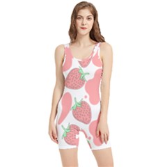 Strawberry Cow Pet Women s Wrestling Singlet