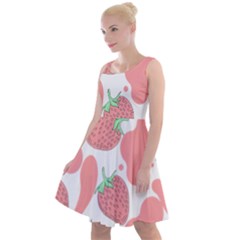 Strawberry Cow Pet Knee Length Skater Dress