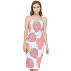 Strawberry Cow Pet Bodycon Cross Back Summer Dress