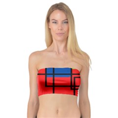 Colorful Rectangle Boxes Bandeau Top by Magicworlddreamarts1