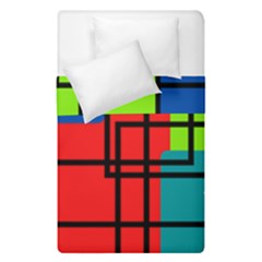 Colorful Rectangle Boxes Duvet Cover Double Side (single Size) by Magicworlddreamarts1