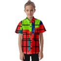 Colorful Rectangle boxes Kids  Short Sleeve Shirt View1