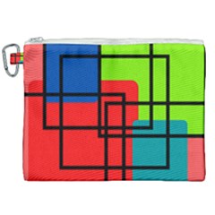 Colorful Rectangle Boxes Canvas Cosmetic Bag (xxl) by Magicworlddreamarts1