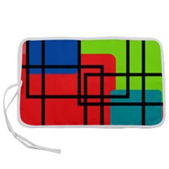 Colorful Rectangle Boxes Pen Storage Case (m) by Magicworlddreamarts1