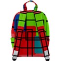 Colorful Rectangle boxes Zip Up Backpack View3