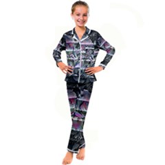 Techno Bouquet Kid s Satin Long Sleeve Pajamas Set by MRNStudios